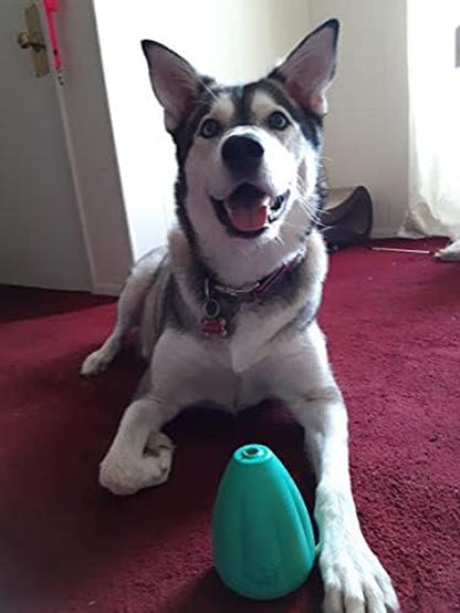 Chew King by Mammoth Premium Treat Dispensing Dog Toy, Durable Natural Rubber Chew Toy, Safety Air Vent, Interactive Enrichment Toy for Aggressive Chewers, Large Pack of 2- Teal13