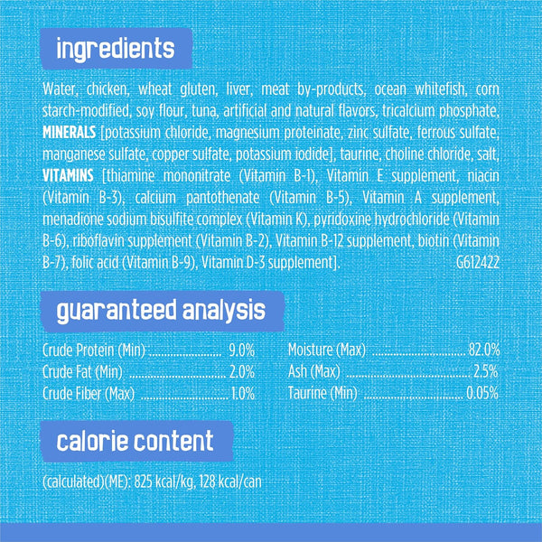 Purina Friskies Shreds with Ocean Whitefish and Tuna in Sauce Wet Cat Food - (Pack of 24) 5.5 Oz. Cans7