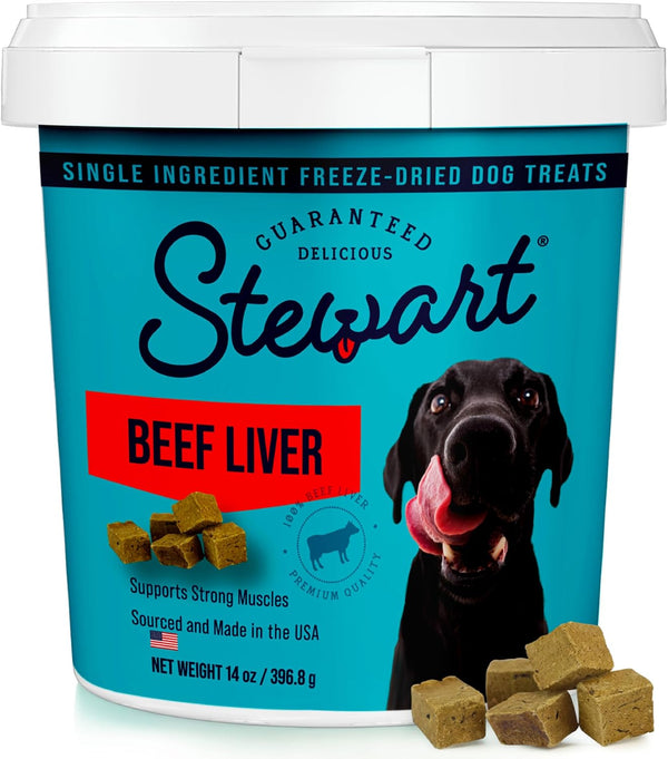 Stewart Freeze Dried Dog Treats, 100% Beef Liver, 21 Oz Tub | Premium Quality Raw Protein, Single Ingredient, High Protein Training Treats & Food Topper, No Refrigeration, Cat Friendly12