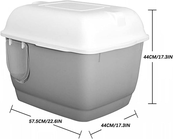 Dog Potty Training Toilet ﻿ Cat Litter Tray with Corridor Semi Enclosed Box Large Creative Household Outdoor Pet Toilet Supplies Gray2