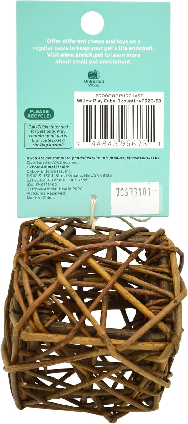 Oxbow Willow Play Cube, Rabbit & Guinea Pig Toy, Bunny Enrichment Chew Toy | Oxbow Enriched Life, Rabbit Chew Toys, Guinea Pig Enrichment, Guinea Pig Chew Toys, Rabbit Enrichment, Natural Materials2