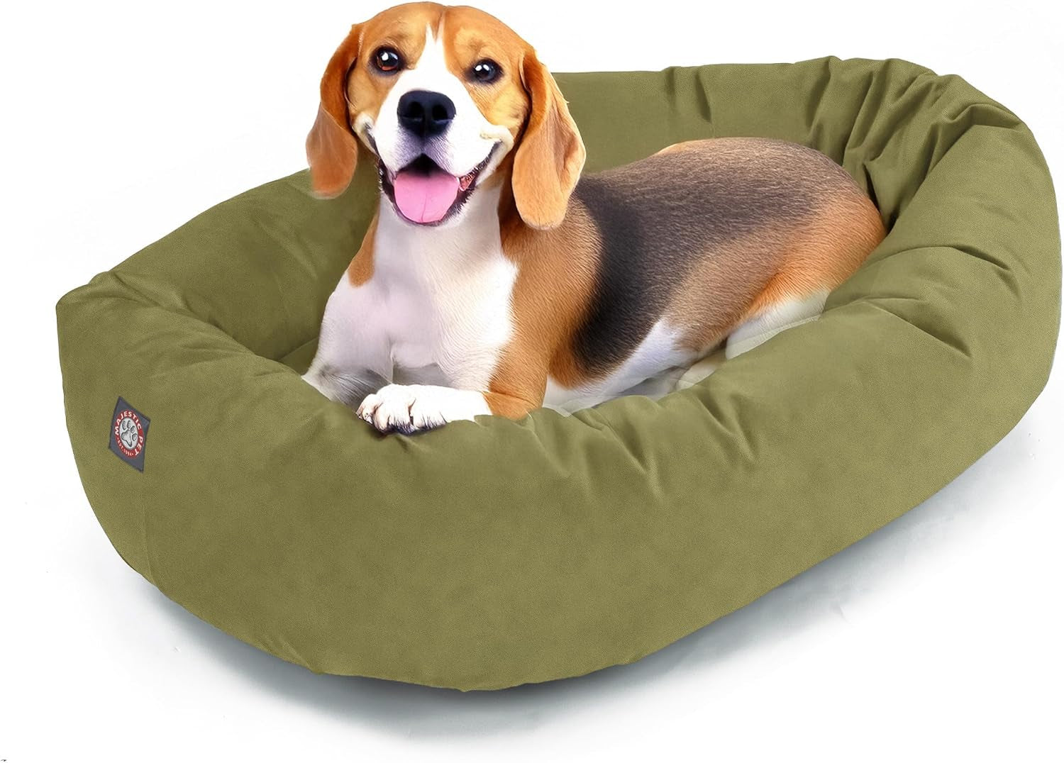 majestic-pet-32-inch-suede-calming-dog-bed-washable-cozy-soft-round-dog-bed-with-spine-support-for-dogs-to-rest-their-head-fluffy-donut-dog-bed-32x23x7-inch-round-pet-bed-medium-sage