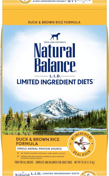 Natural Balance Limited Ingredient Adult Dry Dog Food - Complete Nutrition for Adult Dogs - Wholesome Grains Brown Rice Recipe - Limited Ingredient Formula - 24 Lb - Lamb & Brown Rice22