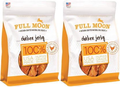 Full Moon Chicken Jerky Healthy All Natural Dog Treats Human Grade Made in USA Grain Free, 1.5 Pound (Pack of 1)12