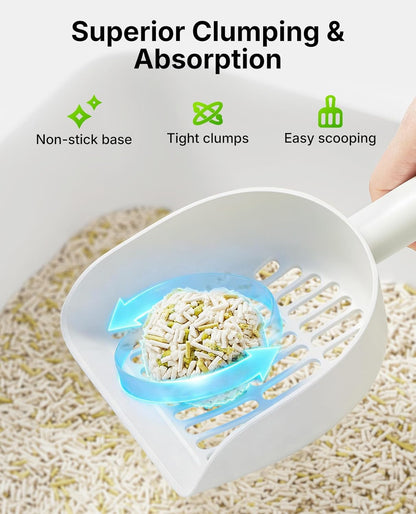 PETKIT Tofu Cat Litter, Clumping Flushable, Urine Ph Detection Cat Litter | 100% Natural Ingredients Plant Tofu Litter, Dust-Free,Low Tracking and Odor Control5