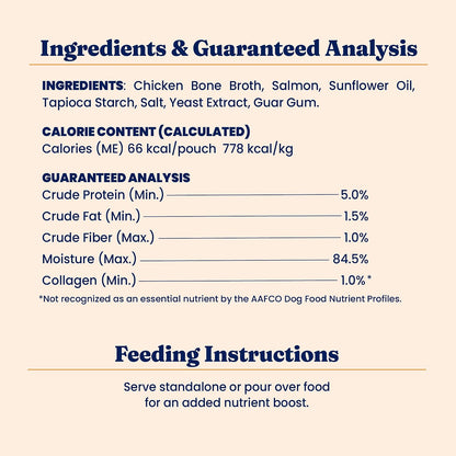 Solid Gold Bone Broth Cat Food Topper - Limited Ingredient Lickable Cat Broth Pouches W/Salmon Protein Shreds & Collagen for Hydration & Gut Support - Easy to Serve Gravy for Cats Meal Topper - 12Ct9