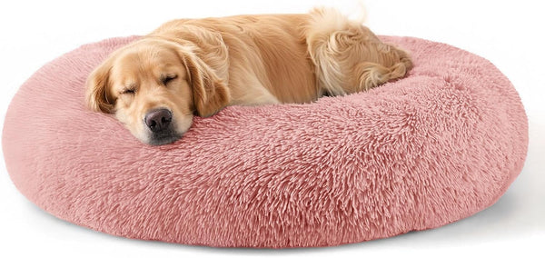 Hoewina Dog & Cat Bed for Indoor Cats, 20In Calming Donut Bed for Puppy and Kitten, Washable round Fluffy Pet Bed for Small Medium Dogs and Cats (Light Grey)13