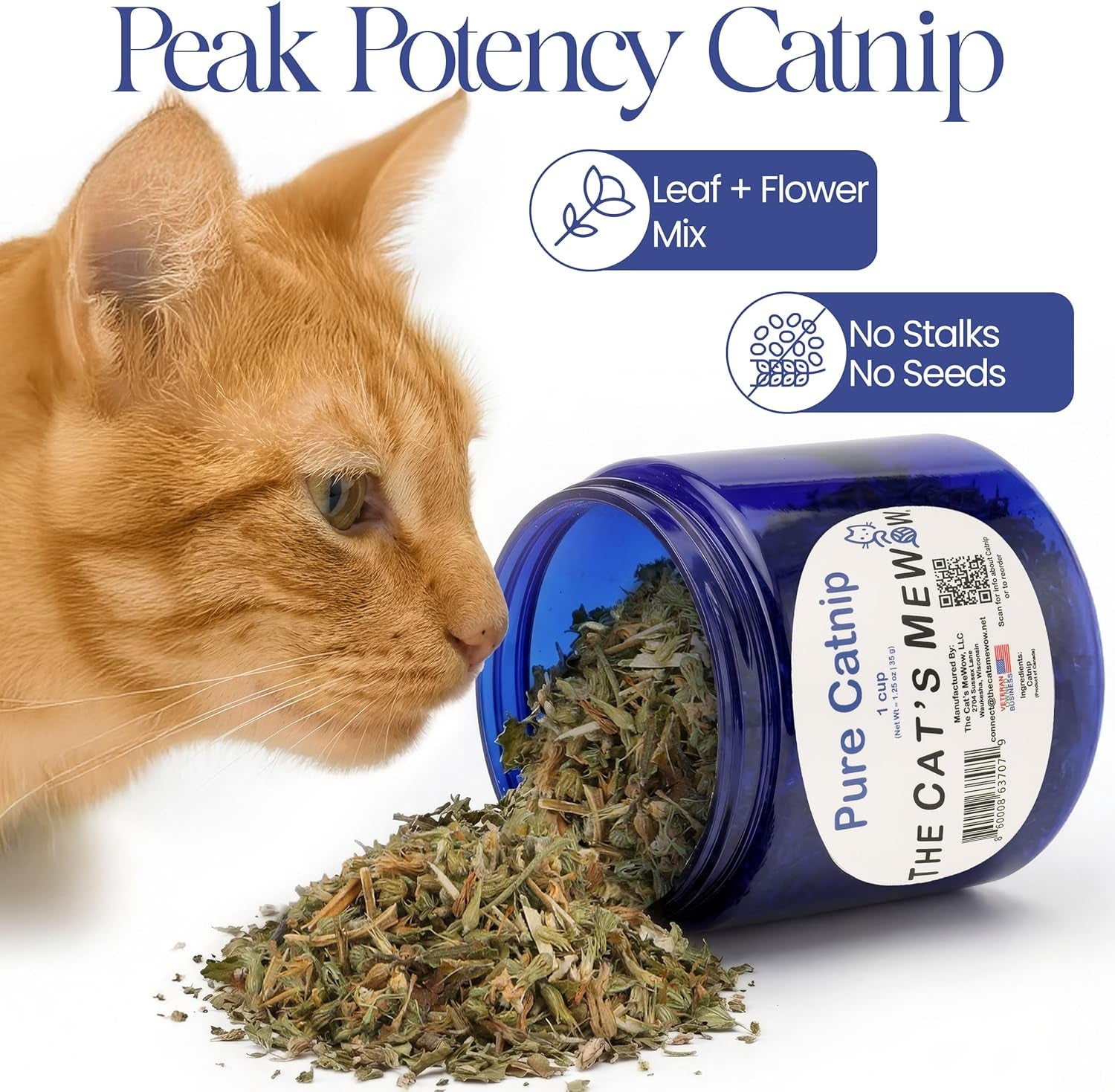 the-cats-mewow-100-pure-catnip-north-american-grown-strong-aroma-for-play-enrichment-resealable-freshness-jar-veteran-owned-brand