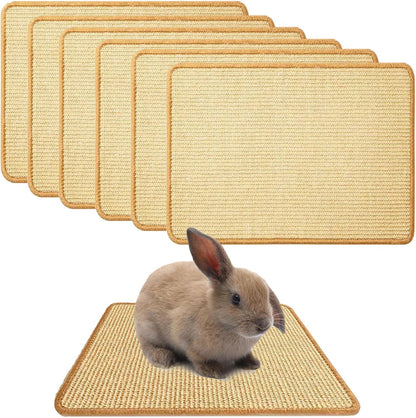 2PCS Rabbit Scratch Mat, Natural Bunny Pad Claws and Teeth Care, 16X12 | Bunny Scratching Pad Rabbit Mats for Cages, Rabbit Mat Chew Toys for Bunny Pet Cage Bedding for Biting Sleeping Nesting10