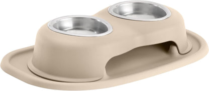 Weathertech Double High Pet Feeding System - Elevated Dog/Cat Bowls - 8 Inch High Dark Grey (DHC3208DGDG)29