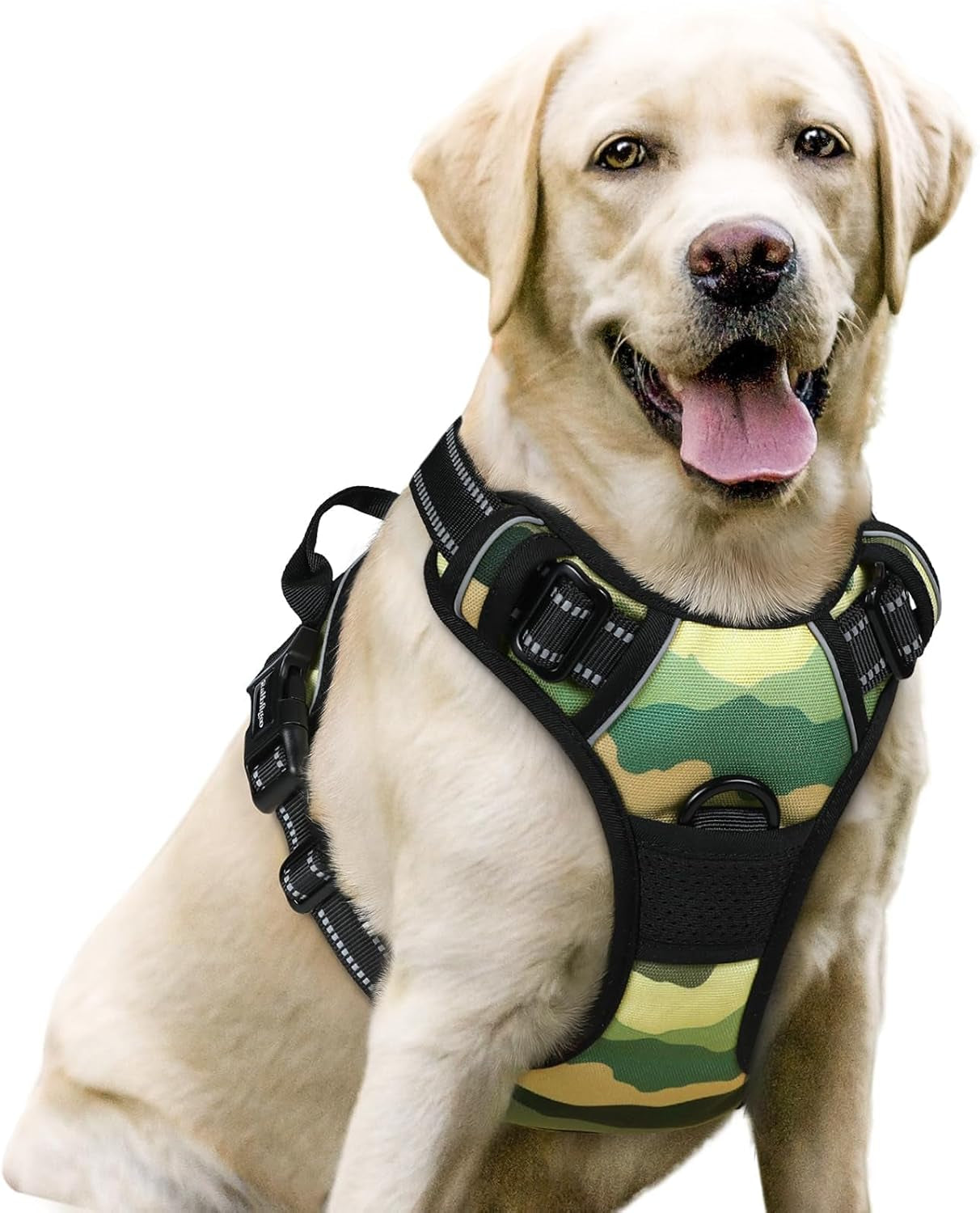 rabbitgoo-dog-harness-no-pull-for-large-dogs-with-2-leash-clips-pet-vest-no-choke-with-handle-adjustable-soft-padded-reflective-easy-control-for-walking-black-large