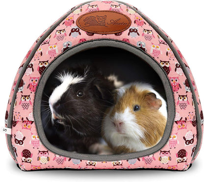 BWOGUE Guinea Pig Bed Hideout, Washable Hamster Cave for Small Animals | Removable Cushion for Cleaning, Warm Fleece Nest, Washable Bed, 10.23 X 10.23 X 11 In, Dwarf Rabbits Hedgehogs8