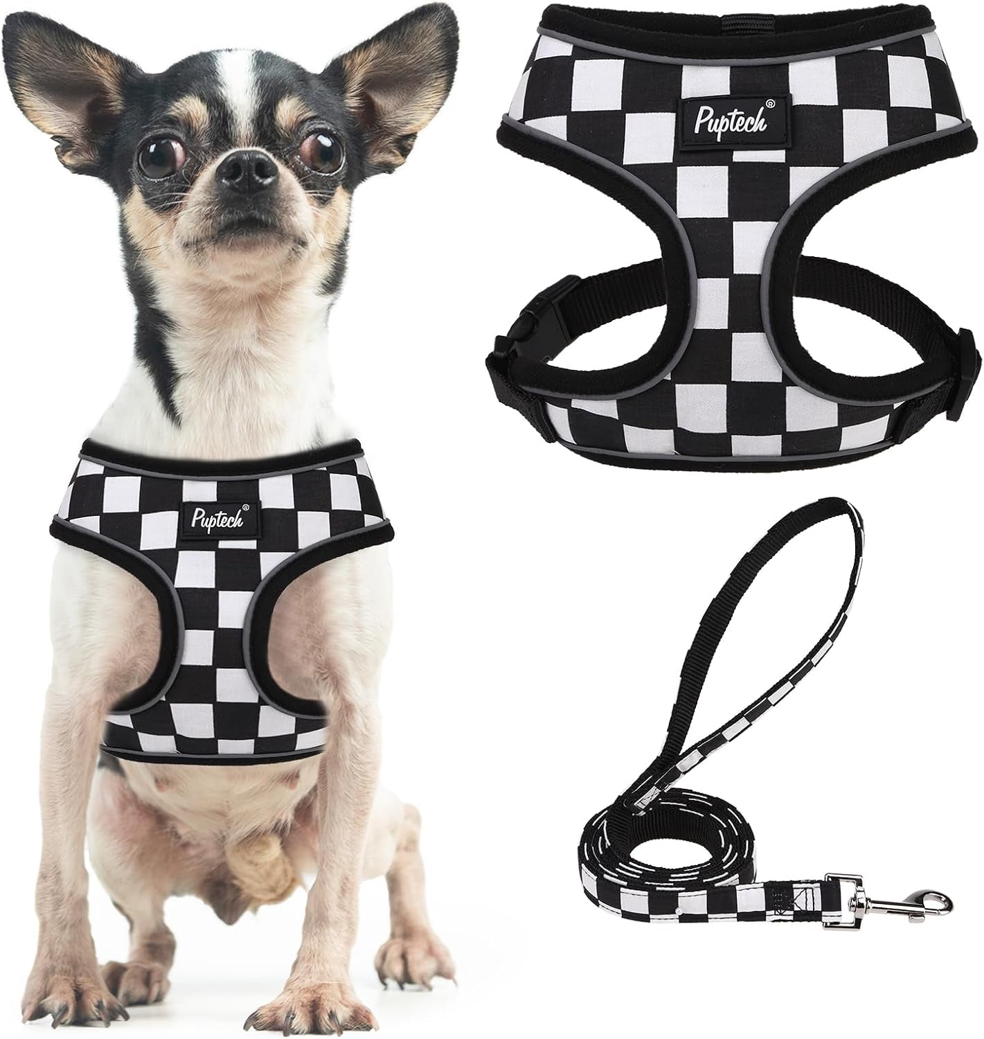 pupteck-soft-mesh-dog-harness-small-sized-and-leash-set-pet-puppy-cat-comfort-padded-vest-no-pull-harnesses-beige-s
