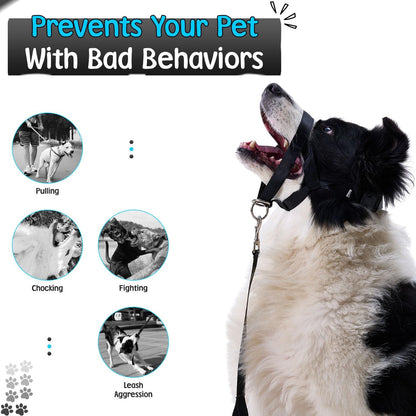 Gentle Leader for Dogs + 2X Free Training Clicker - Essential Gentle Leader | Gentle Leader with Quick-Snap Neck Strap & Nose Loop – Bonus Clickers with Wrist Strap for Leash Training (No-Pull Harness)7