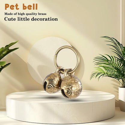 Styquenzer Copper Bell for Dog Collar, 4 PCS Brass Dog Bells Extra Loud Collar Bell for Pet Tracking anti Lost Training Pets Pendant Accessories anti Theft Bells for Little Dogs & Cats3