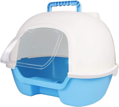Dog Potty Training Toilet ﻿ Cat Litter Basin Fully Enclosed Large Toilet Closed Pet Supplies Coffee Color Double Door Space(Brown)7