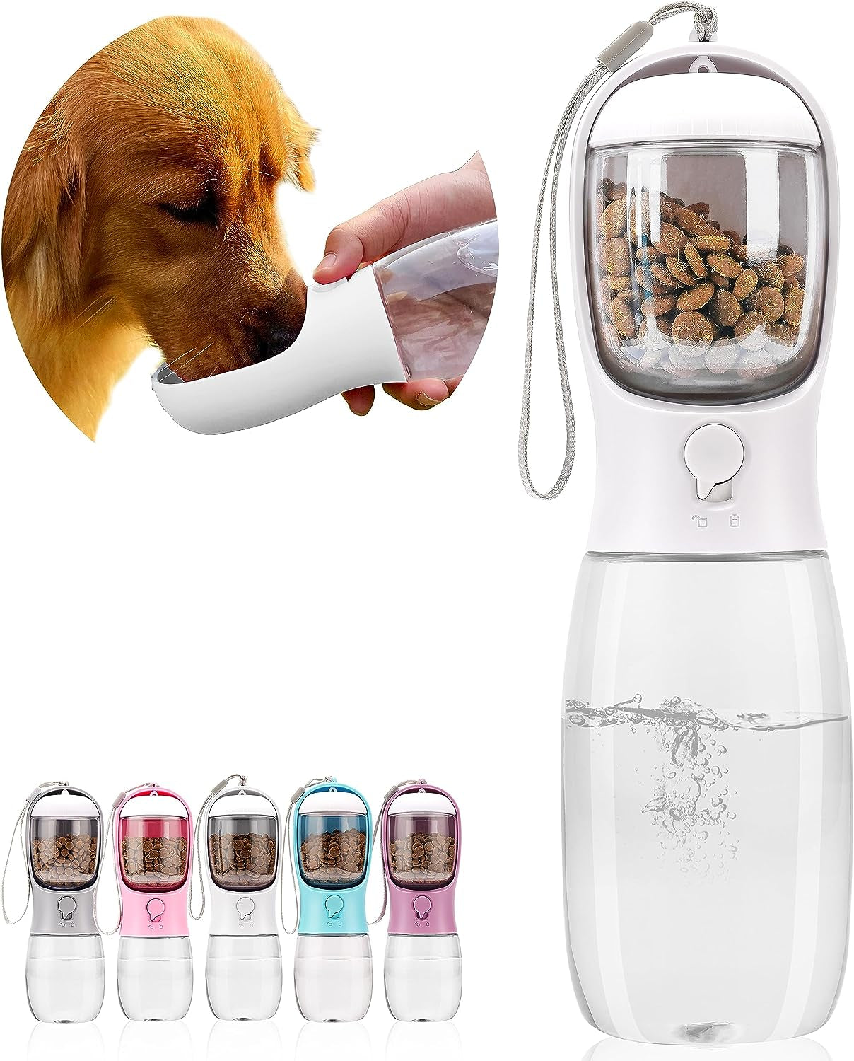 dog-water-bottle-with-food-container-portable-leak-proof-pet-water-dispenser-for-walking-hiking-travel-puppy-essentials-accessories-for-small-large-dogs-dog-gifts-10oz-15oz-19oz
