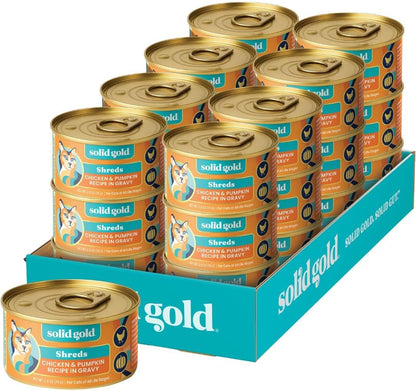 Solid Gold Wet Cat Food Pate for Indoor Cats - Healthy Canned Cat Food Pate W/Real Chicken, Omega Fatty Acids, Vitamins & Minerals - Grain Free & Gluten Free Can Meals for Cats & Kittens - 24Ct/3Oz14