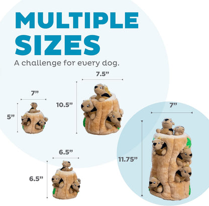 Outward Hound Hide-A-Squirrel Dog Toy – Interactive 2‑In‑1 Plush Puzzle with 6 Squeaky Removable Squirrels, X-Large5