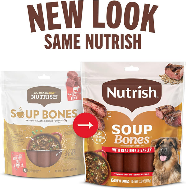 Nutrish Soup Bones Beef Dog Chews, 23.1 Oz. Bag (11 Treats) (Rachael Ray) | Rawhide-Free, Contains No Artificial Flavors or By-Product Meals, Soft Texture, Easy on Gums, Resealable Bag2
