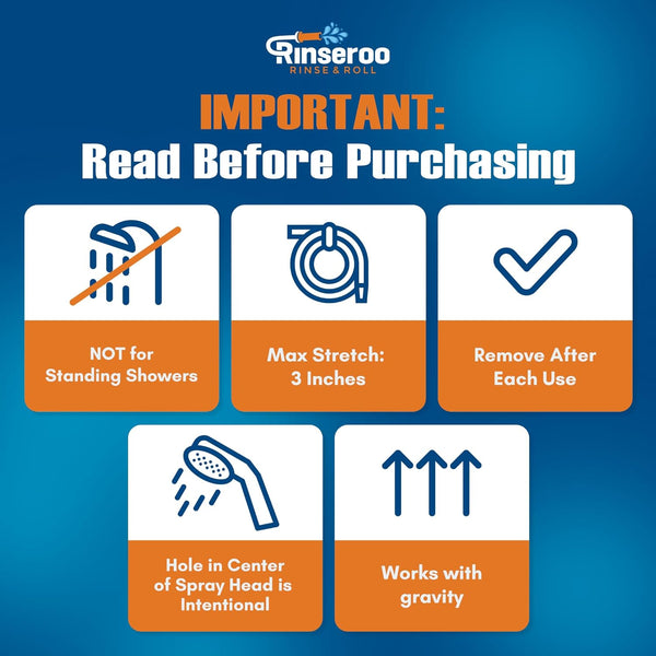 Rinseroo Slip-On Bathtub Faucet Sprayer Attachment. Ultra-Flex Dog Shower Hose Adapter Portable Hose Attachment with Sprayer Pet Showerhead Attach Tub Spout 5 Foot Hose. No Install for Speedy Washing5