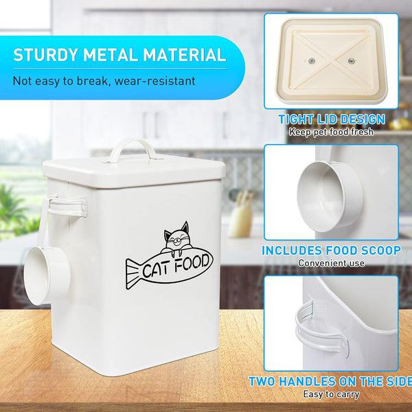 Vumdua Dog and Cat Food Storage Container, Farmhouse Pet Food Containers with Lid and Dry Food Scoop, Durable Airtight Great Gift for Pet Owners2
