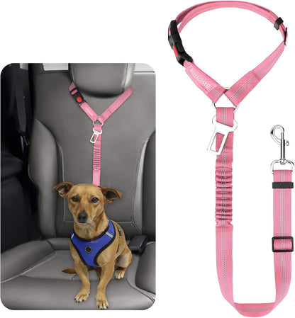 Adjustable Pet Seat Belt Restraint for Dogs and Cats - Vehicle Headrest Safety Harness (1 Pack)23
