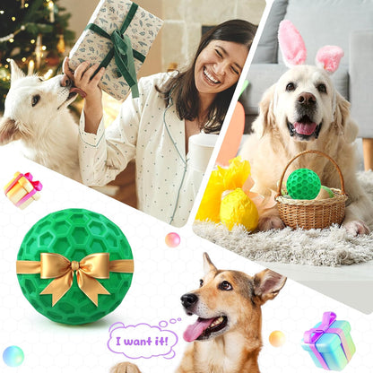 Tough Dog Chew Toys for Aggressive Chewers, Indestructible Dog Balls for Aggressive Chewers, Squeaky Balls for Dogs, Squeaky Toys for Large Dogs, Funny Heavy Duty Ball8