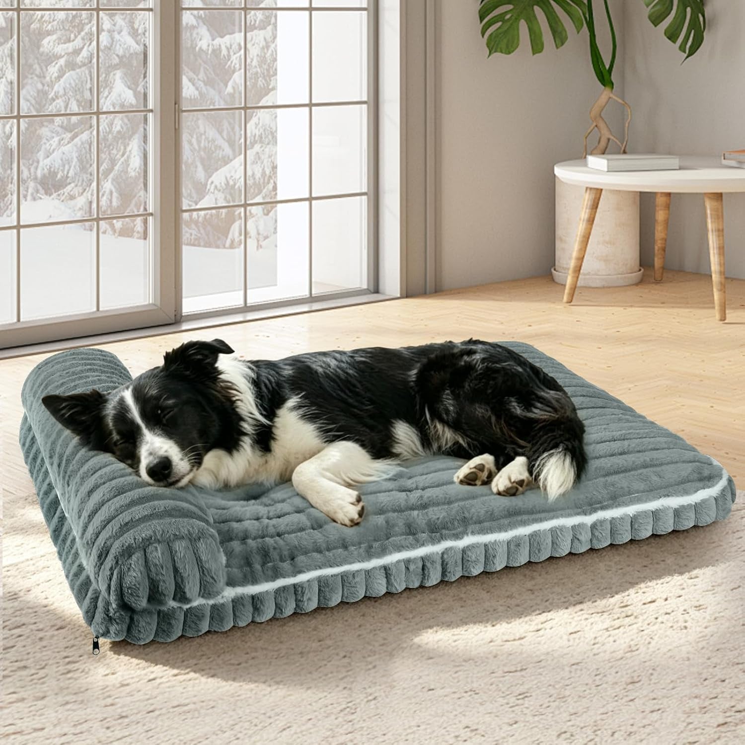 dog-beds-medium-large-sized-dog-dog-bed-for-crate-with-pillowgrey-xl-comfort-large-dog-bed-washable-dog-bed-with-removable-cover-durable-orthopedic-deluxe-plush-dog-crate-pad-bed