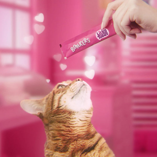 Bonkers Licky Tubes Chicken Flavored Wet Cat Treats, 4 Pieces (Pack of 15)2