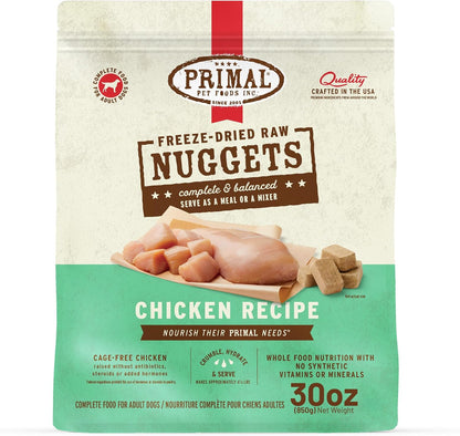 Primal Freeze Dried Dog Food Nuggets, Chicken; Complete Balanced Meal, Topper or Treat; Premium, Healthy, Grain Free, High Protein Raw Dog Food, 14 Oz | Complete & Balanced Nutrition, Meal, Topper or Treat, Grain-Free, High Protein, No Synthetic Vitamins & Minerals28