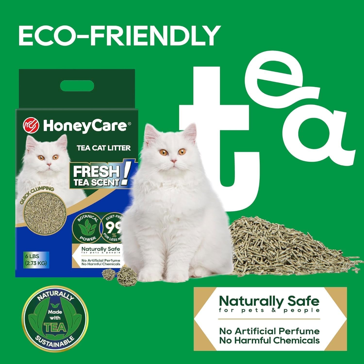 honeycare-tea-cat-litter-natural-plant-based-formula-long-lasting-odor-control-99-dust-free-low-tracking-flushable-cat-litter-6-lbs