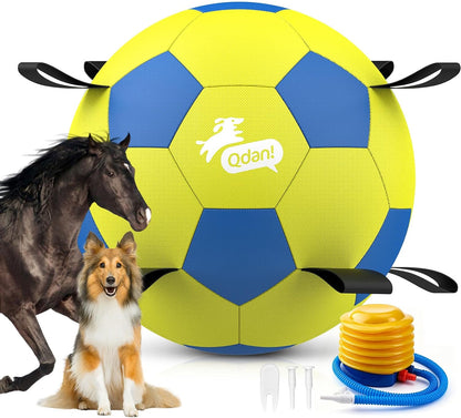 QDAN Dog Toys Dog Balls, 6 Inch Dog Soccer Ball with Straps, Herding Balls | Dog Birthday Toy, Balls for 20-40Lbs Dogs, Outdoor Puppy Toys to Keep Them Busy, Interactive Toy for Tug, Pool Water Toy Ball27