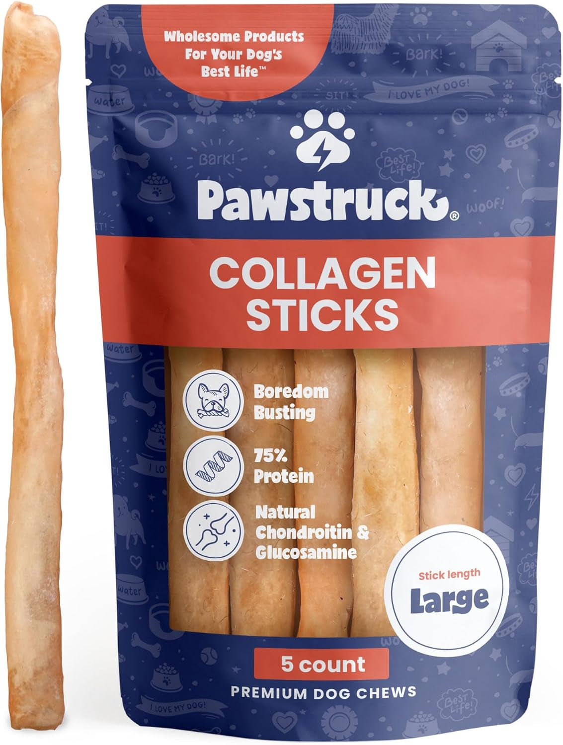 pawstruck-natural-large-12-beef-collagen-sticks-for-dogs-long-lasting-rawhide-alternative-high-protein-treats-with-chondroitin-glucosamine-5-pack