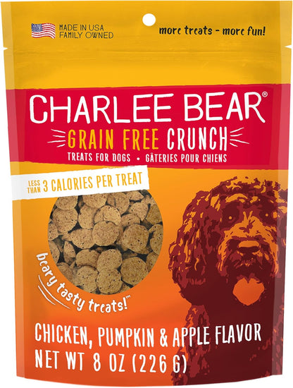 Charlee Bear Crunch Grain Free Dog Treats, Bacon and Blueberry, 8 Ounce Resealable Bag, Low Calorie Training Treats for Dogs, Limited Ingredient, Healthy, Crunchy Dog Snacks, Made in USA13