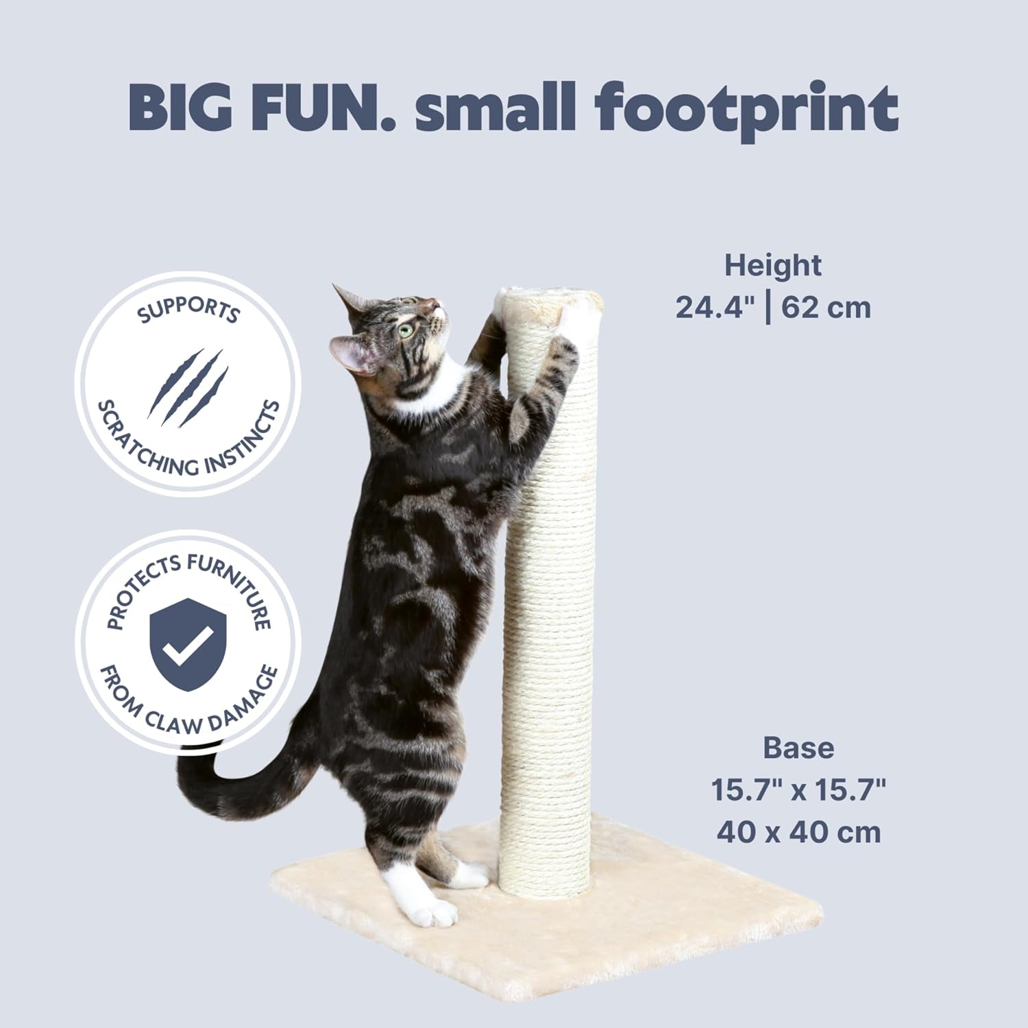 trixie-parla-cat-scratching-post-24-4-inch-cat-scratcher-with-soft-fabric-covering-base-and-durable-natural-jute-rope-beige