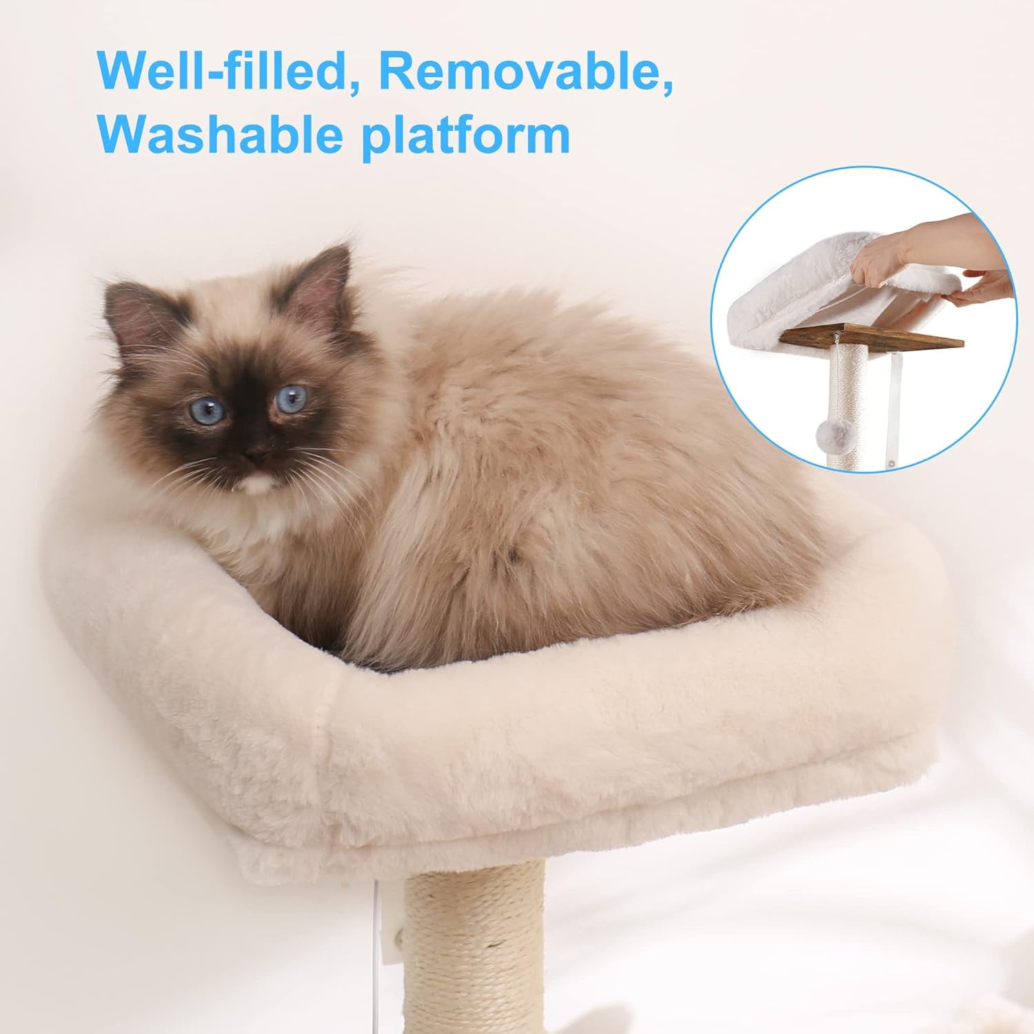 hey-brother-cat-tree-tower-food-station-xl-litter-box-enclosure-mpj101sg-48-81-inches-wooden-all-in-one-cat-furniture-large-hammock-bed-scratching-posts-big-basket-for-indoor-cats-rustic-gray