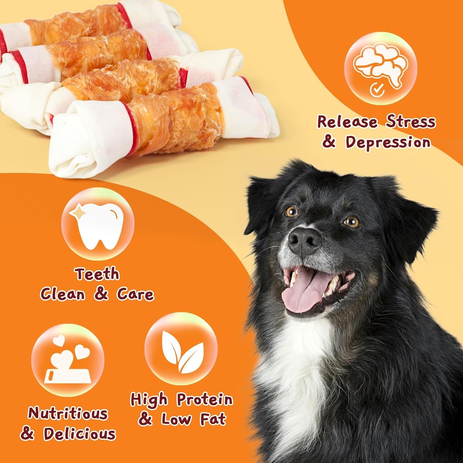 jungle-calling-chicken-wrapped-rawhide-knot-bones-long-lasting-dog-chews-6-5-inch-rawhide-bones-for-medium-large-dogs-high-protein-beefhide-training-dog-treats-teeth-cleaning-10-6-oz