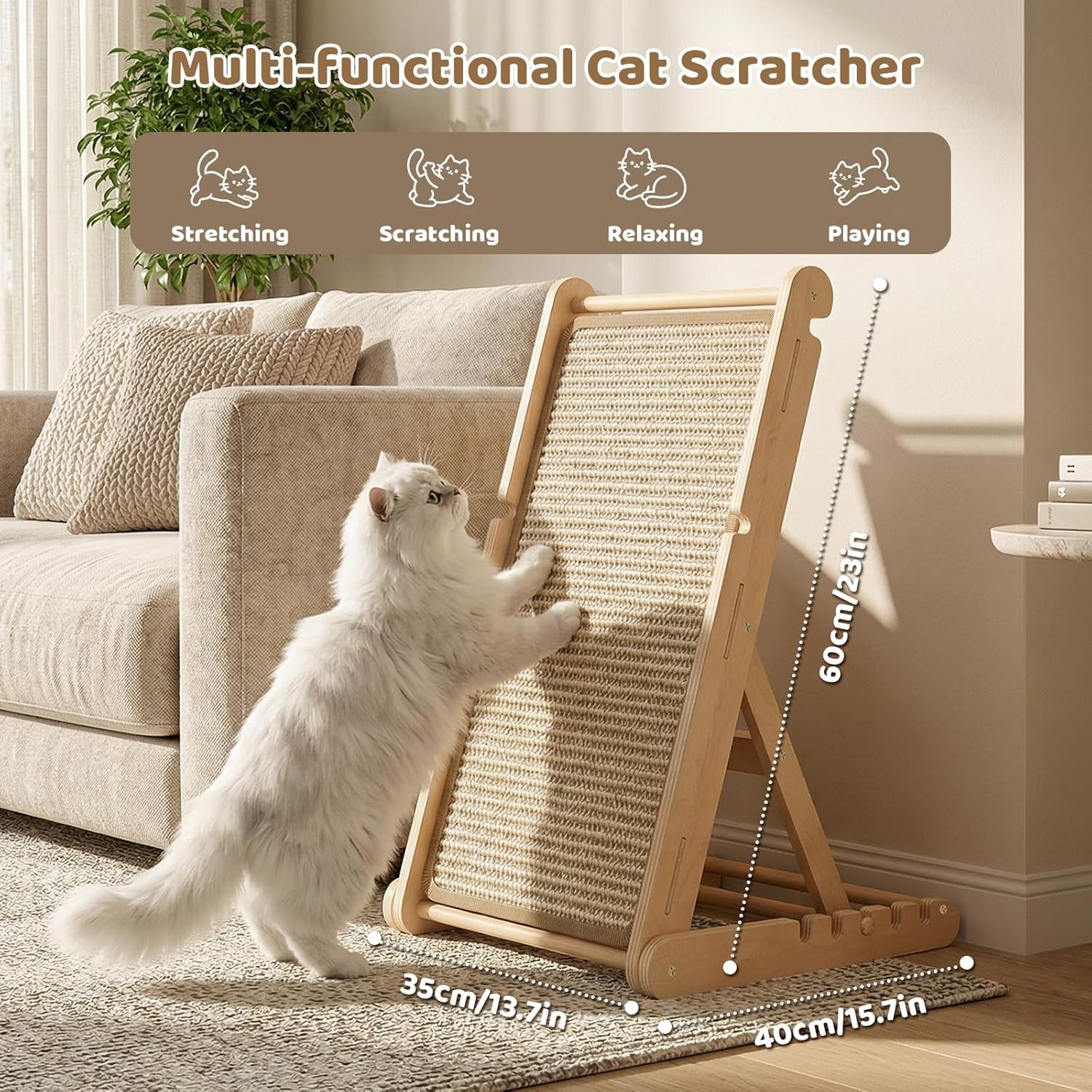 xiaz-cat-scratcher-23-sisal-cats-scratching-board-with-5-adjustable-heights-no-assembly-required-foldable-cat-scratchers-for-indoor-cats-and-kittens-ready-to-use