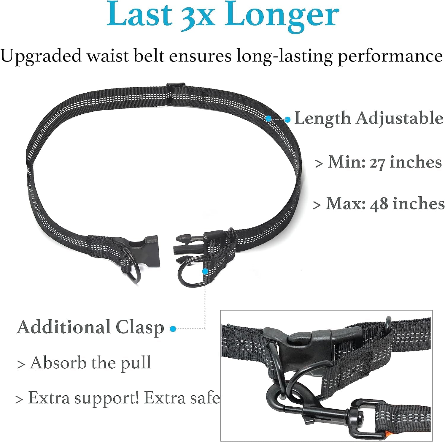 iyoshop-retractable-hands-free-dog-leash-dual-handle-bungee-waist-leash-for-small-medium-and-large-dogs-medium-large-25-150-lbs-black