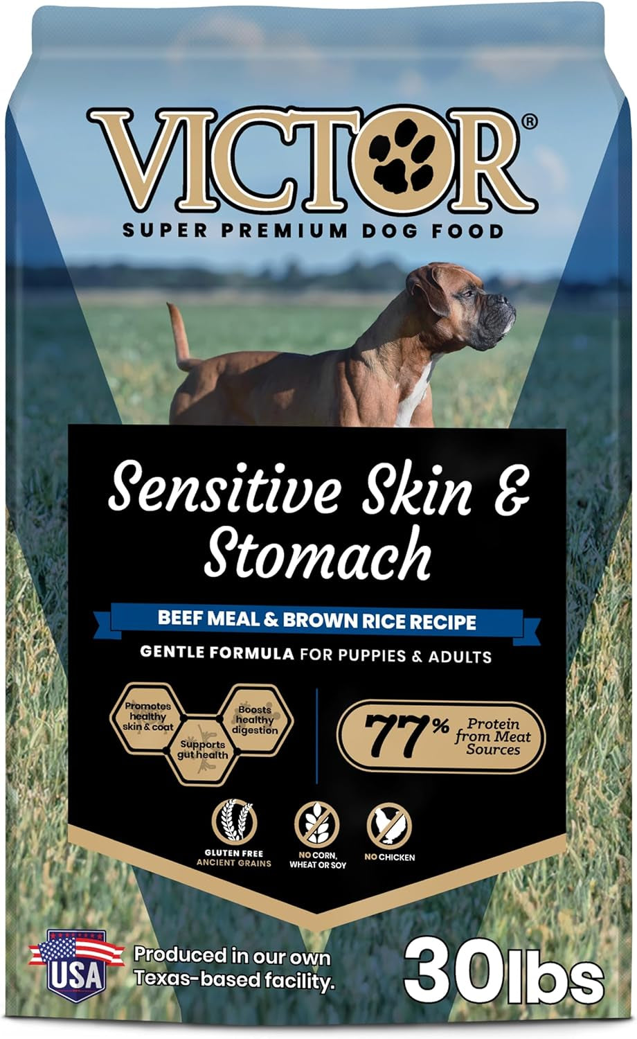 victor-super-premium-dog-food-sensitive-skin-and-stomach-salmon-meal-brown-rice-recipe-dry-kibble-gluten-free-no-chicken-ideal-for-dogs-with-allergies-adult-and-puppy-food-5-lb