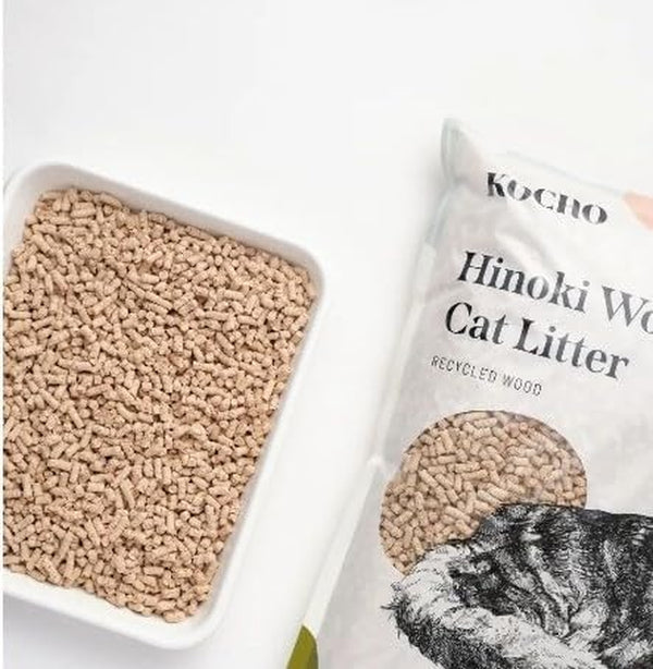 KOCHO Hinoki Wood Cat Litter Ultra Lightweight, Fresh Scent of Japanese Cypress (7Pcs Pack (23.8LB))3