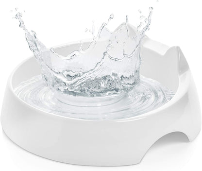 Catguru Whisker Stress Free Cat Water Bowl, Reliefs Whisker Fatigue, Wide Cat Dish, Non Slip Pet Feeding Bowl, Shallow Pet Food Water Bowls, Non Skid Bowls for Cats (Marshmallow)1