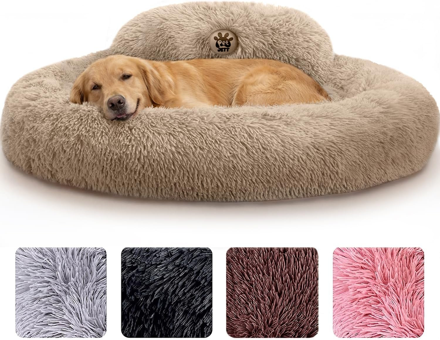 petjett-calming-dog-bed-medium-size-dog-30-donut-bed-washable-dog-bed-anti-slip-super-soft-fluffy-plush-round-dog-bed-anti-anxiety-premium-comfort-pet-bed-fits-dogs-upto-45-lbs-dark-grey