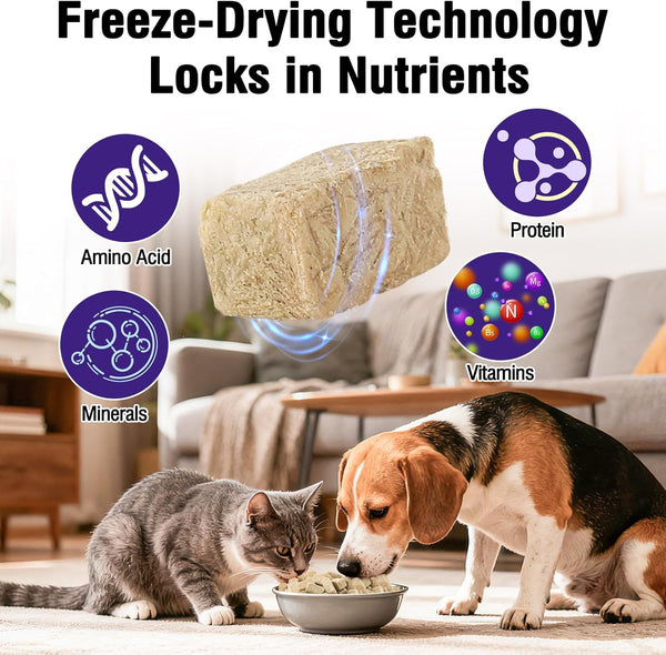 Freeze Dried Chicken Cat Treats 100G - Natural Chicken Cube Snacks,High Protein Grain Free - Healthy Dog Treats for Daily Hip & Joint Care,Pet Training Reward Snack4