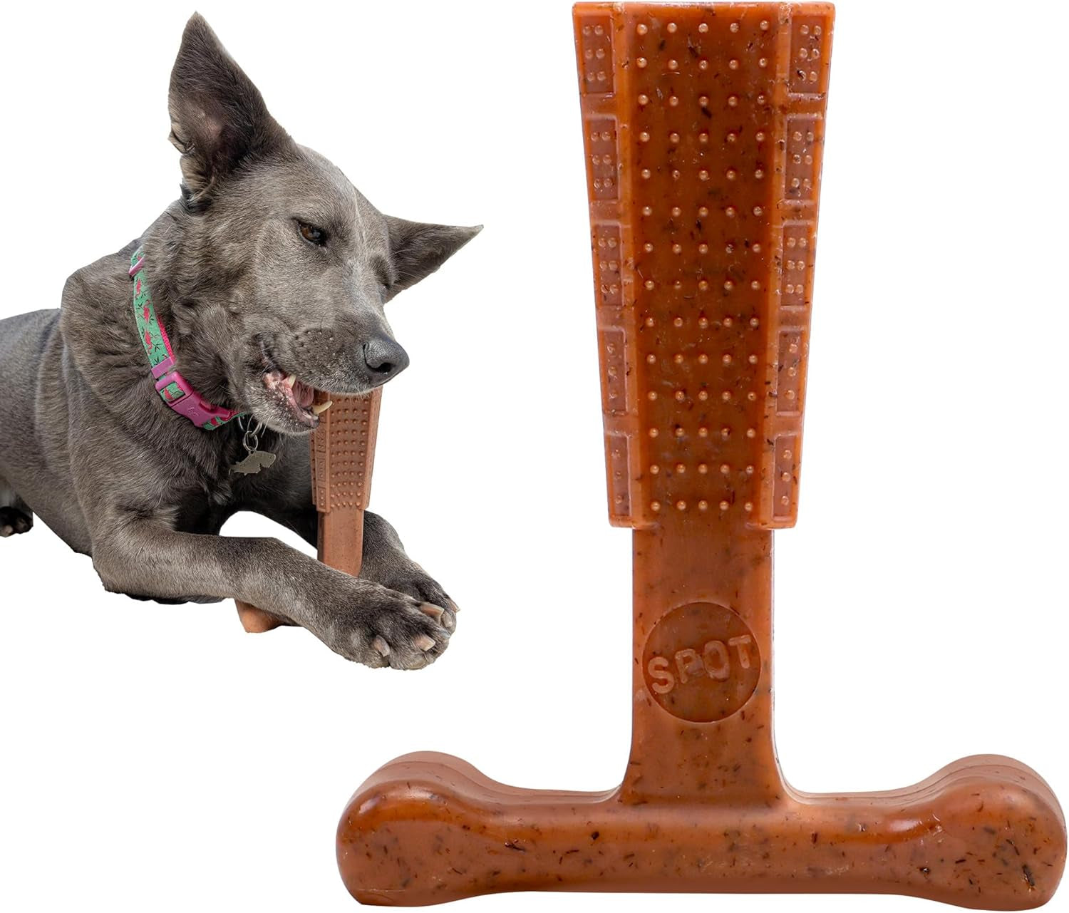 spot-bam-bones-plus-t-bone-bamboo-fiber-nylon-dog-chew-toy-for-moderate-to-aggressive-chewers-durable-long-lasting-non-splintering-beef-flavor-toy-for-adult-dogs-puppies-under-60-lbs-6-in