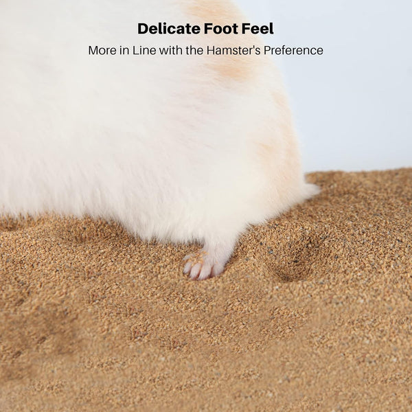 BUCATSTATE Hamster Bath Sand with Pour Spout, 6.6LB Desert Bath Sand | No-Dust Potty Litter Calcium-Free Sand for Hamster Chinchillas Gerbil Mice Degu or Other Small Pets (Fine Sand)3