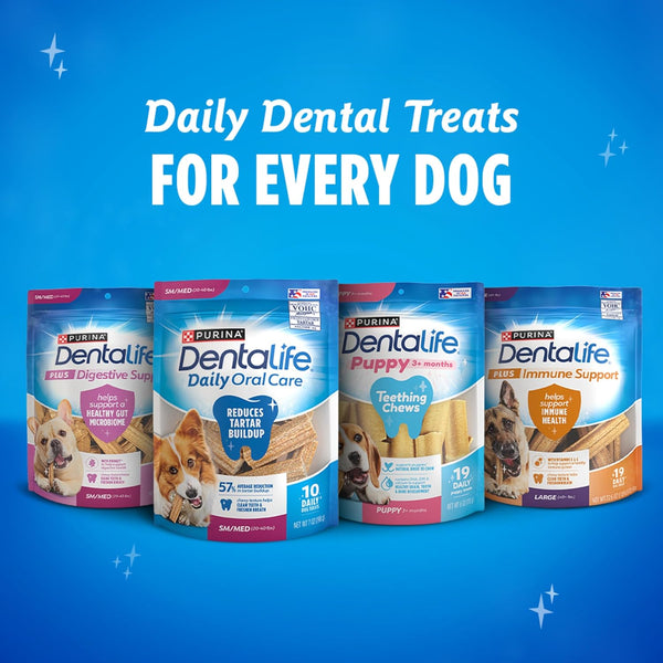 Dentalife Purina Daily Oral Care Dental Large Dog Treats, Pack of 2, 30 Ct | for Large Dogs 40+ Lbs, Chicken-Flavored Dental Chews That Freshen Breath and Fight Tartar Buildup, Made in the USA8