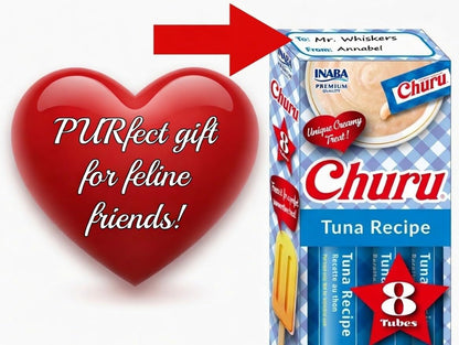 INABA Churu Lickable Purée Natural Cat Treats Gift Box - Chicken Recipe, 8 Tube Gift Box3