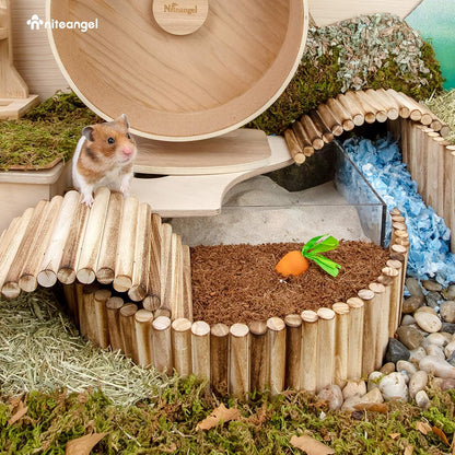 Niteangel Natural Coco/Cork Hamster Bedding: 4L Absorb Odors & Low Dust | Encourages Digging & Burrowing Instinct - Pet Litter for Dwarf Syrian Hamsters Gerbils Mices Degus or Other Small Animal2
